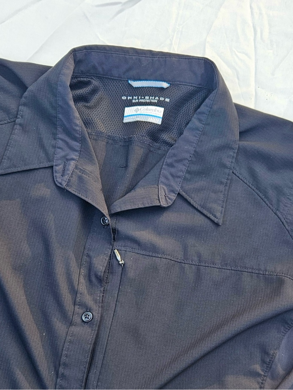 Columbia 2XLT Black Button-Up Shirt